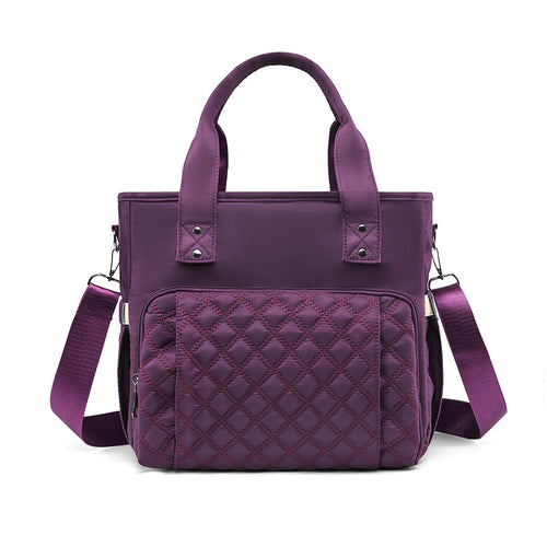 Quilted Multi-Compartment Tote Bag Bowlift