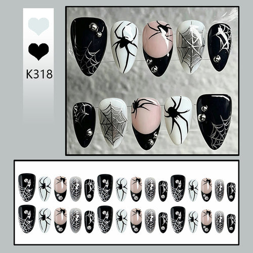 Creative nail art set with Halloween spider design Bowlift