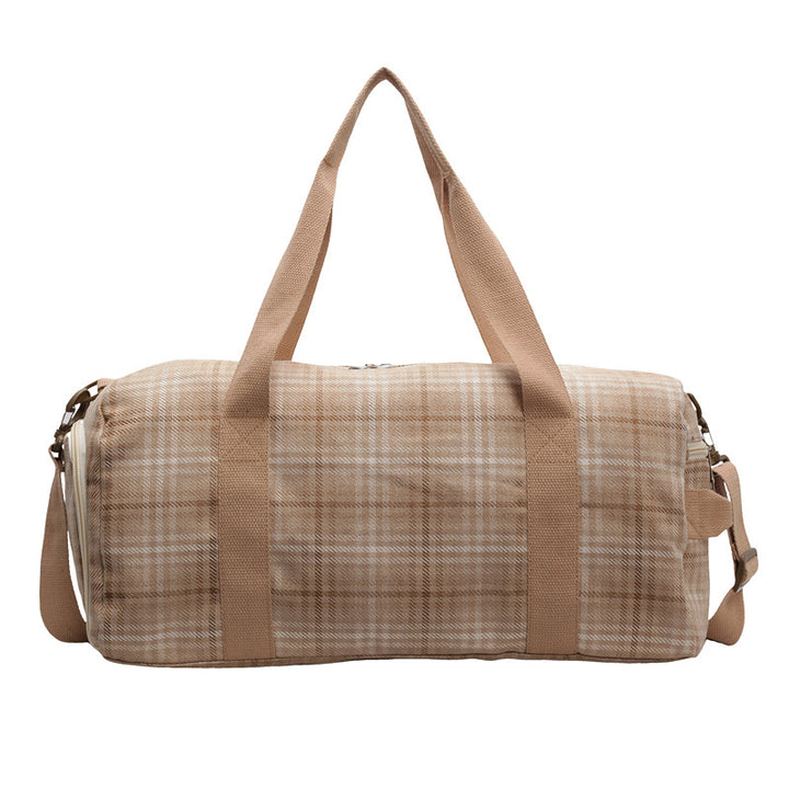 Versatile Checked Travel Duffle Bag Bowlift