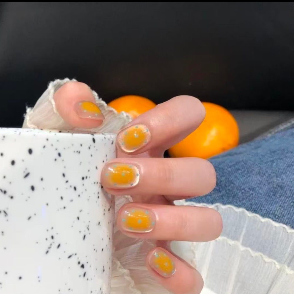 Artistic Fruit-Themed Press-On Nail Set Bowlift