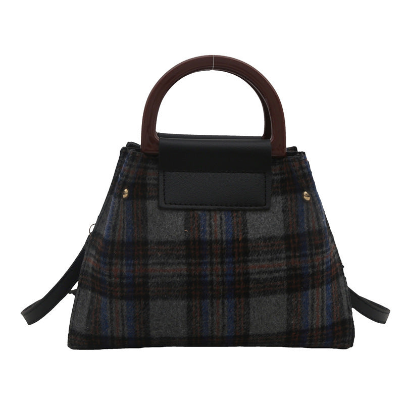 Plaid Structured Mini Handbag Bowlift