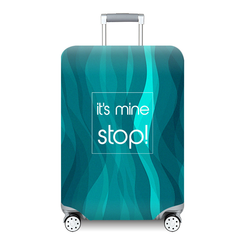 Unisex hard-shell suitcase with modern wave pattern Bowlift