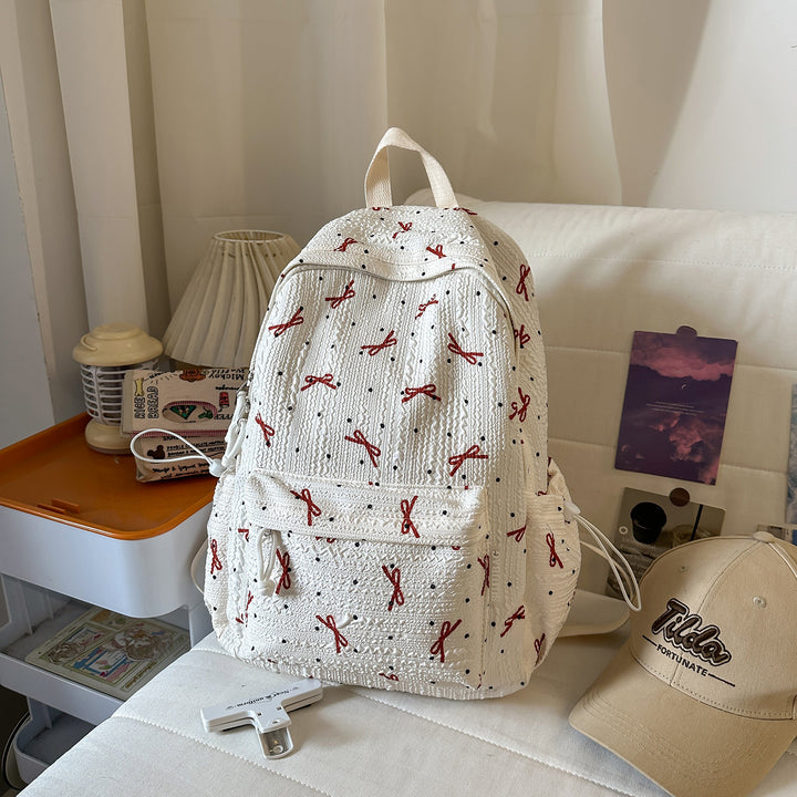 Cute Bow Patterned Backpack