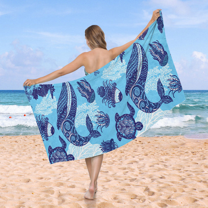 Beach towel with creative turtle pattern Bowlift