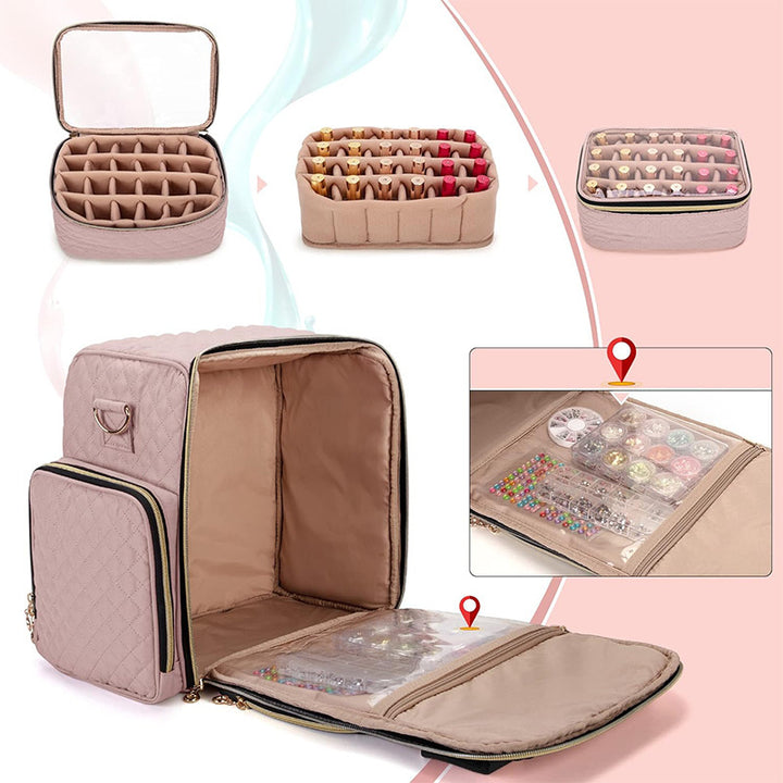 Cosmetic transport bag with organizer compartments Bowlift