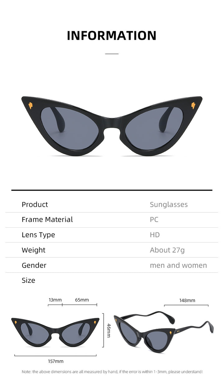 Women's Cat-Eye Sunglasses with Mirrored Lenses and Elegant Detail Bowlift