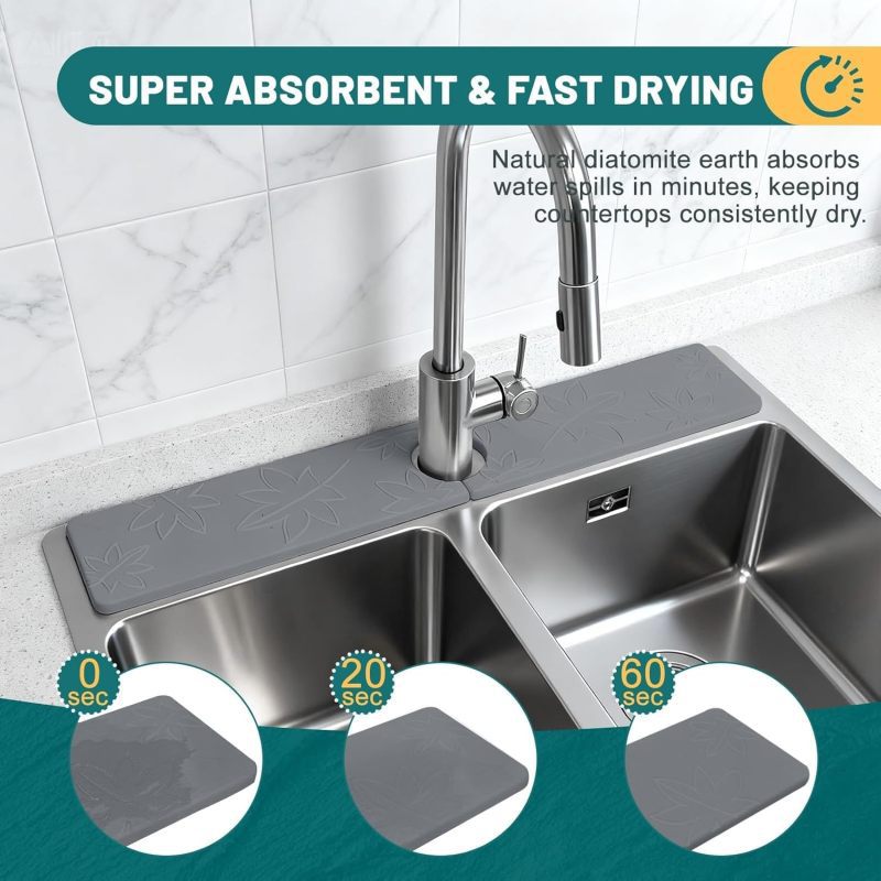 Fast-Drying Diatomite Countertop Mat
