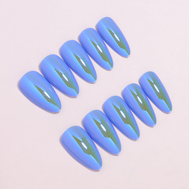 Elegant Glossy Almond-Shaped Press-On Nails Bowlift
