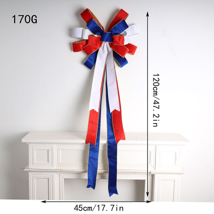 Unisex decorative bow made of ribbon with long ribbons for door and wall Bowlift