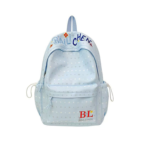 Creative Character Embroidered Backpack Bowlift