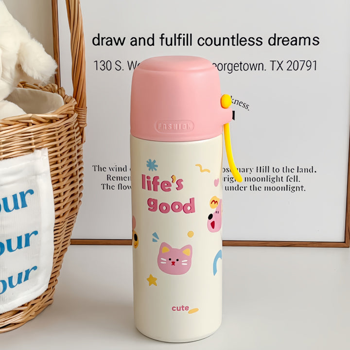 Women Insulated Water Bottle with Playful Design Bowlift