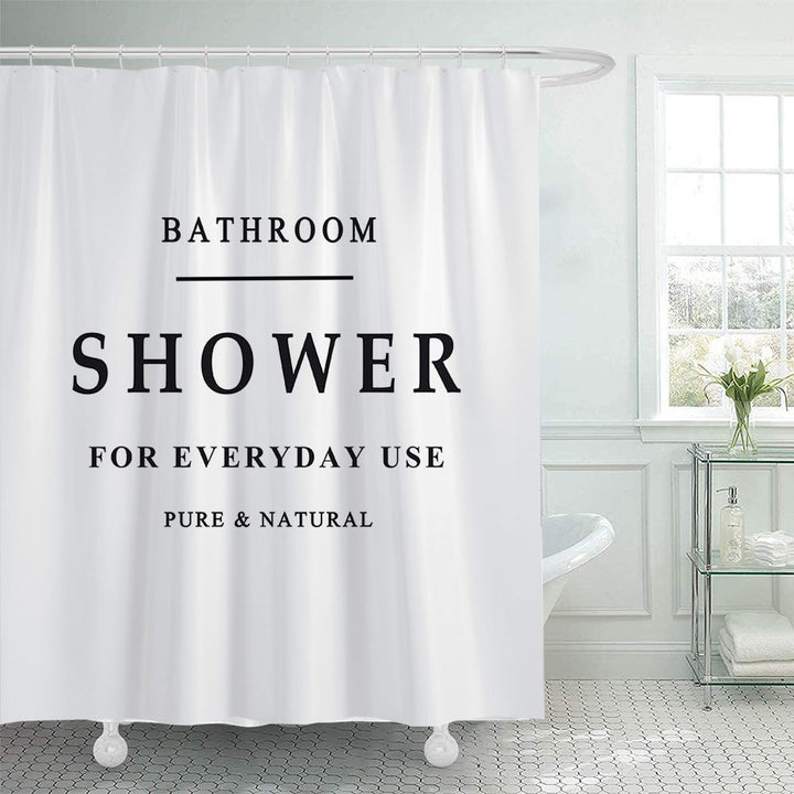 Minimalist Shower Curtain Bowlift