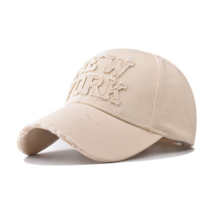 Women's Distressed Embroidered Baseball Cap Bowlift