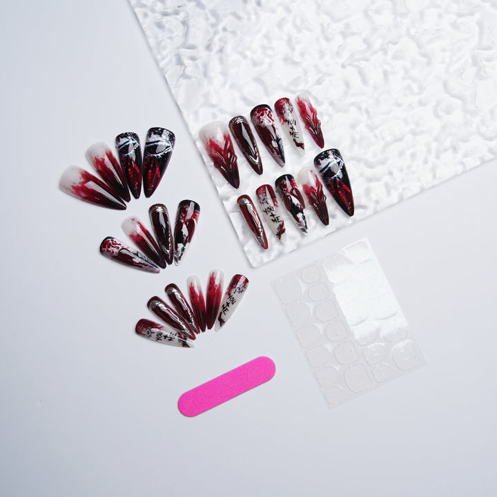 Exclusive artificial nails with floral design Bowlift