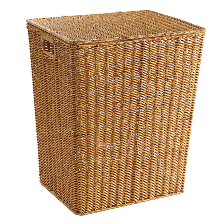 Handcrafted Rectangular Wicker Laundry Hamper Bowlift