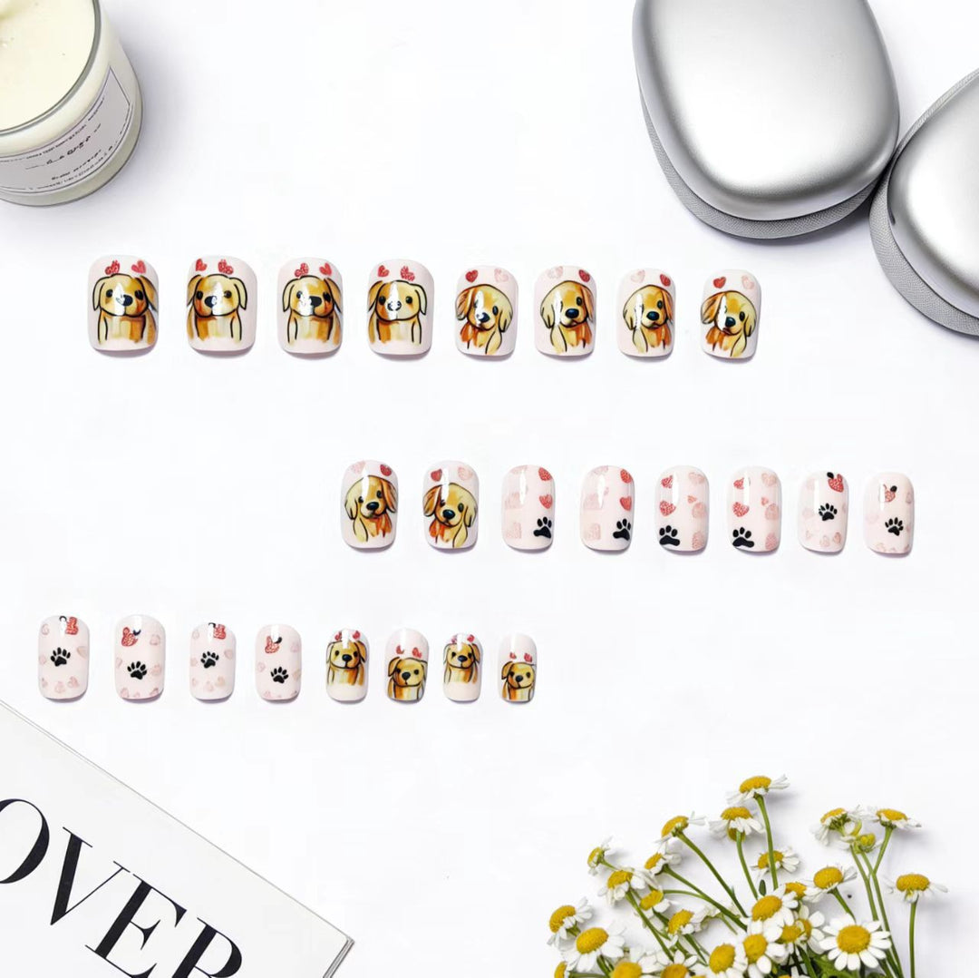 Playful Dog-Themed Nail Art Bowlift