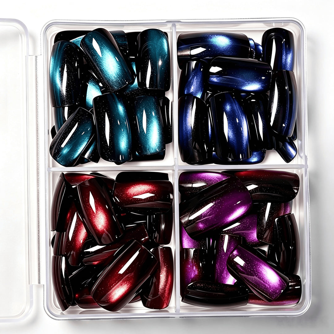 Gradient Glitter Press-On Nail Set Bowlift