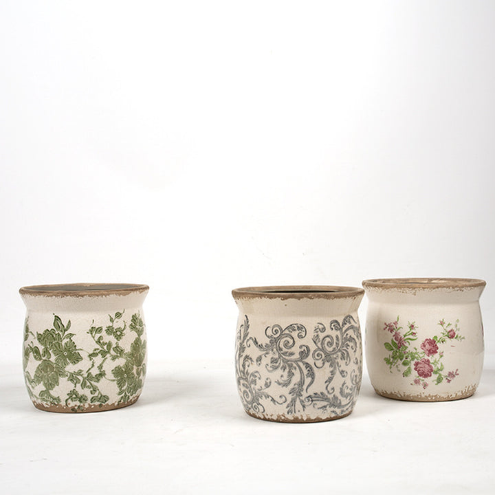 Decorative ceramic plant container with artistic design Bowlift