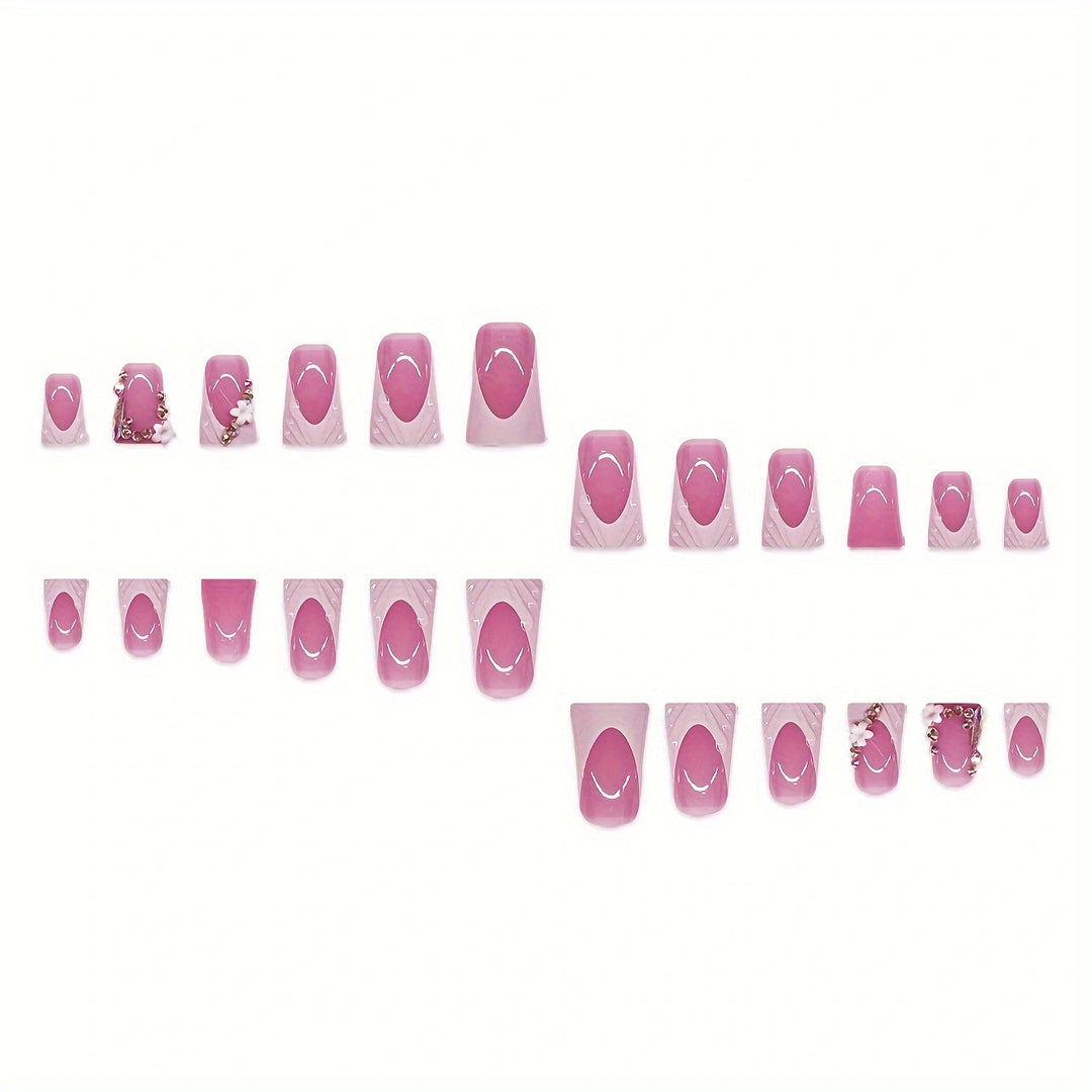 Elegant Press-On Nail Art Set Bowlift