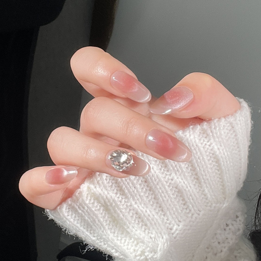 Artistic Floral-Embellished Press-On Nail Art Bowlift