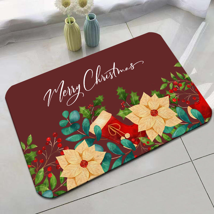 Festive Holiday-Themed Bath Mat Bowlift