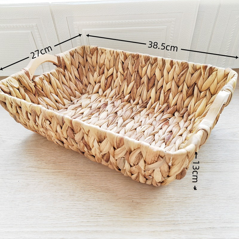 Handwoven Natural Fiber Storage Tray Bowlift