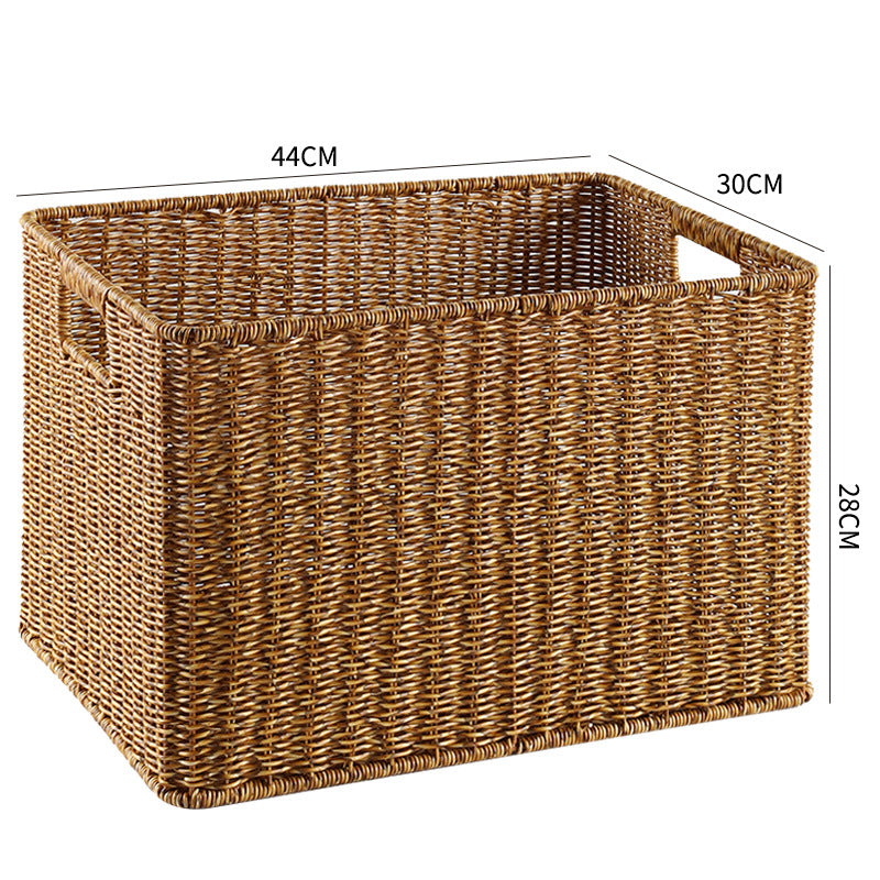 Handcrafted Rectangular Wicker Storage Bin Bowlift