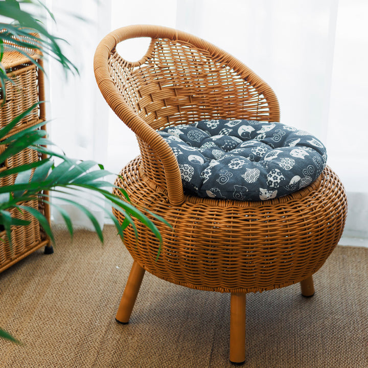 Woven Rattan Lounge Chair Bowlift