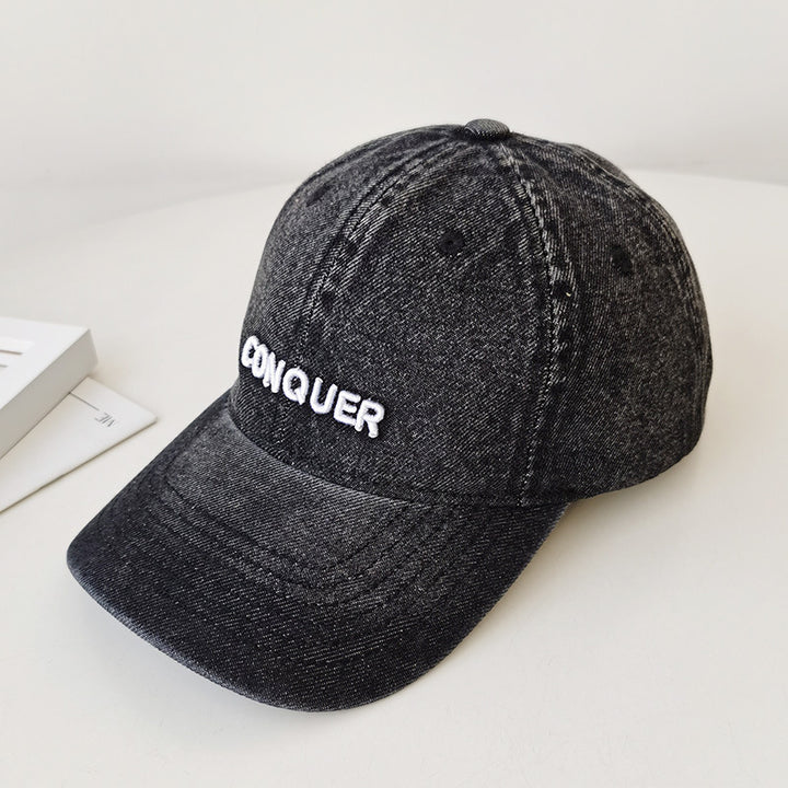Women's Embroidered Casual Denim Cap Bowlift