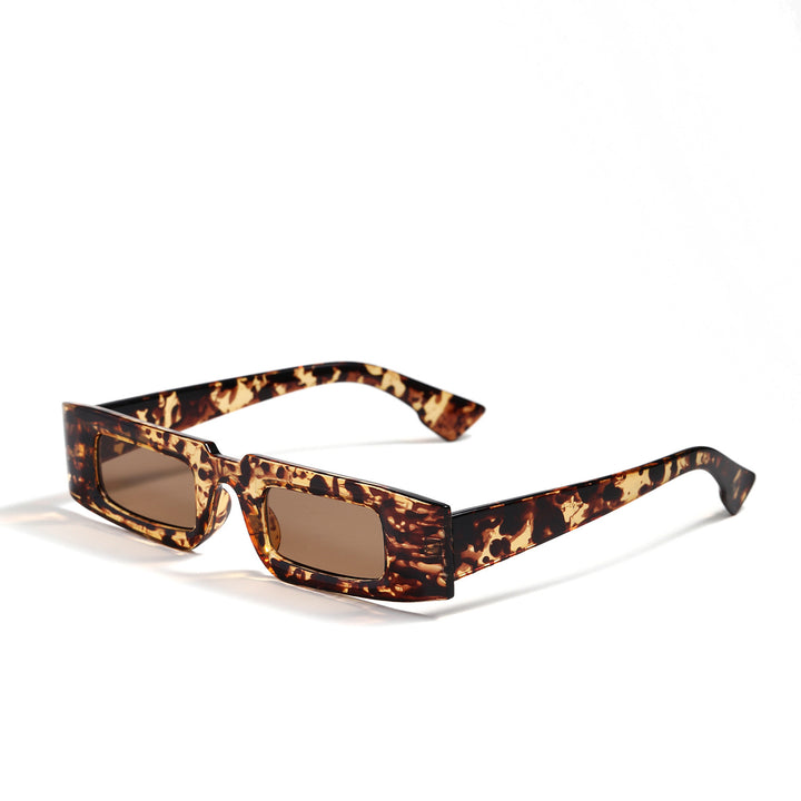 Women's fashionable geometric sunglasses with transparent frame and polarized lenses Bowlift