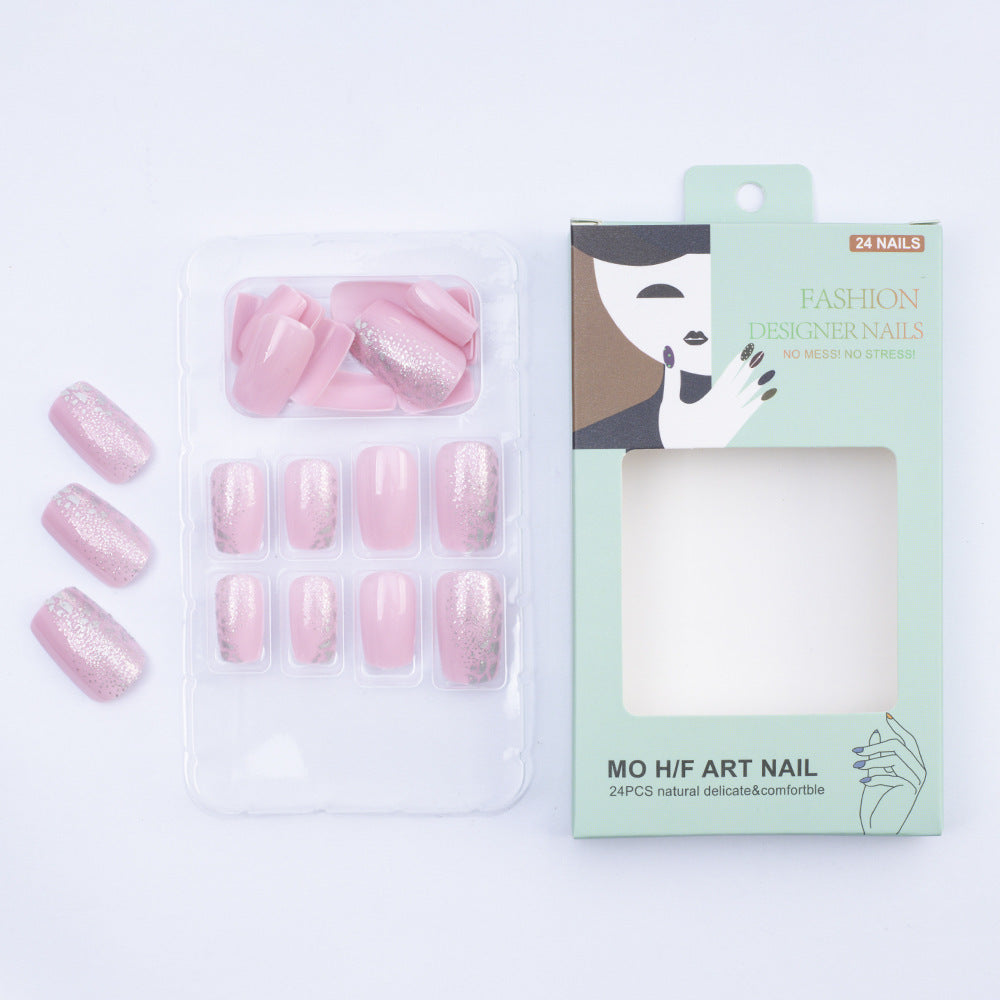 Glittering artificial nails with luxurious gradient Bowlift