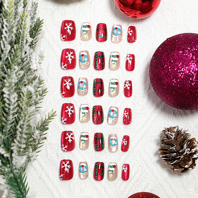 Holiday-Themed Press-On Nail Art Set Bowlift