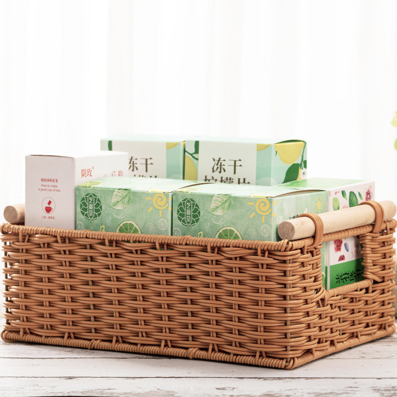 Women Decorative Storage Basket with Practical Handles Bowlift