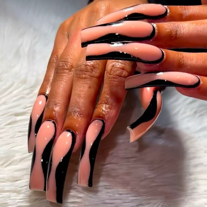 Bold Artistic Press-On Nail Extensions Bowlift