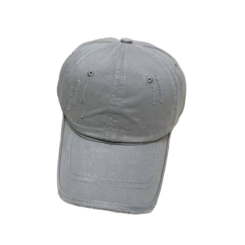 Women's Distressed Casual Twill Baseball Cap Bowlift