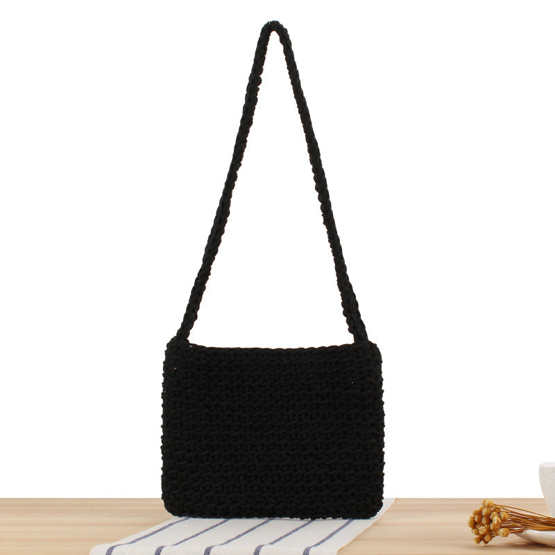 Handbag Made of High-Quality Macrame with Stylish Shoulder Strap Bowlift