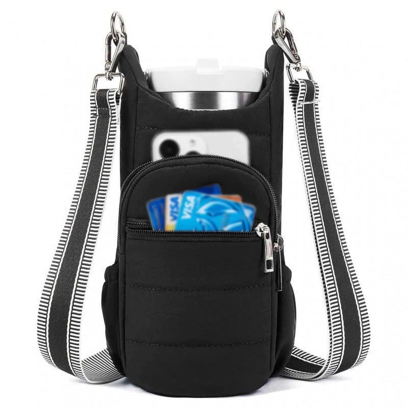 Practical smartphone bag with insulated cup holder Bowlift