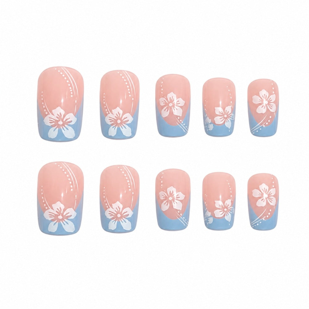 Artistic Floral-Embellished Press-On Nails Bowlift
