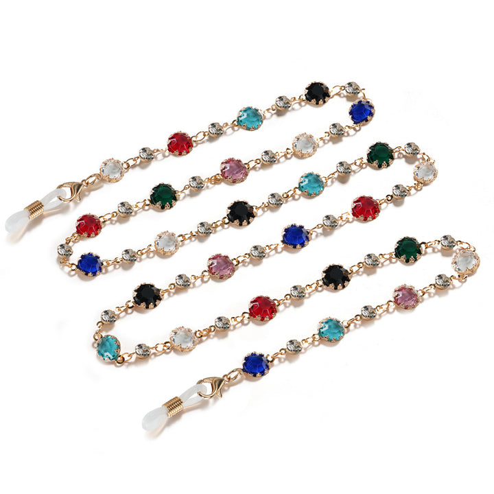 Crystal-Embellished Eyewear Chain Bowlift
