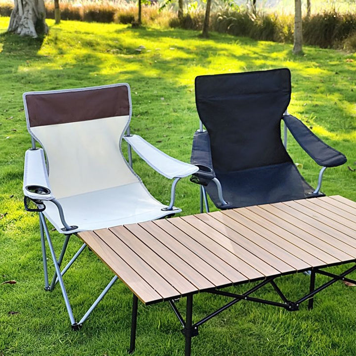 Women's Comfortable Folding Chair with Integrated Cup Holder Bowlift