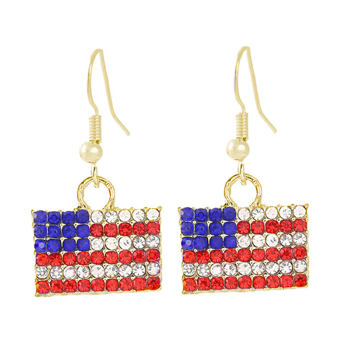 Women nan enamel horseshoe earrings with star motif and fishhook closure Bowlift