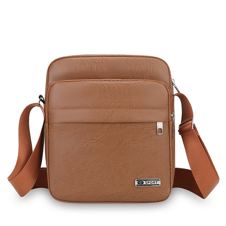 Multifunctional Casual Leather Messenger Bag Bowlift