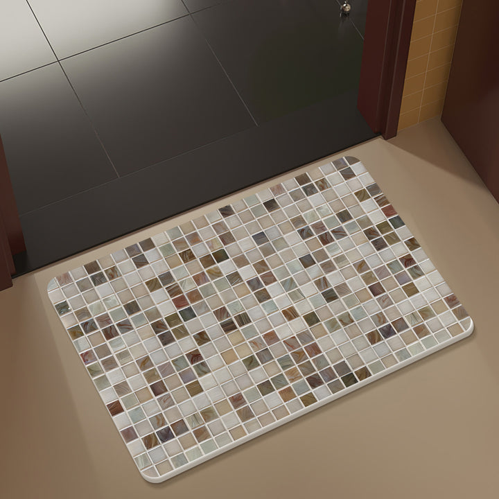 Mosaic Design Bath Mat Bowlift