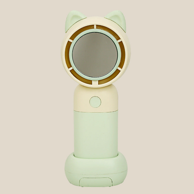 Women portable hand fan with cute cat ears design Bowlift