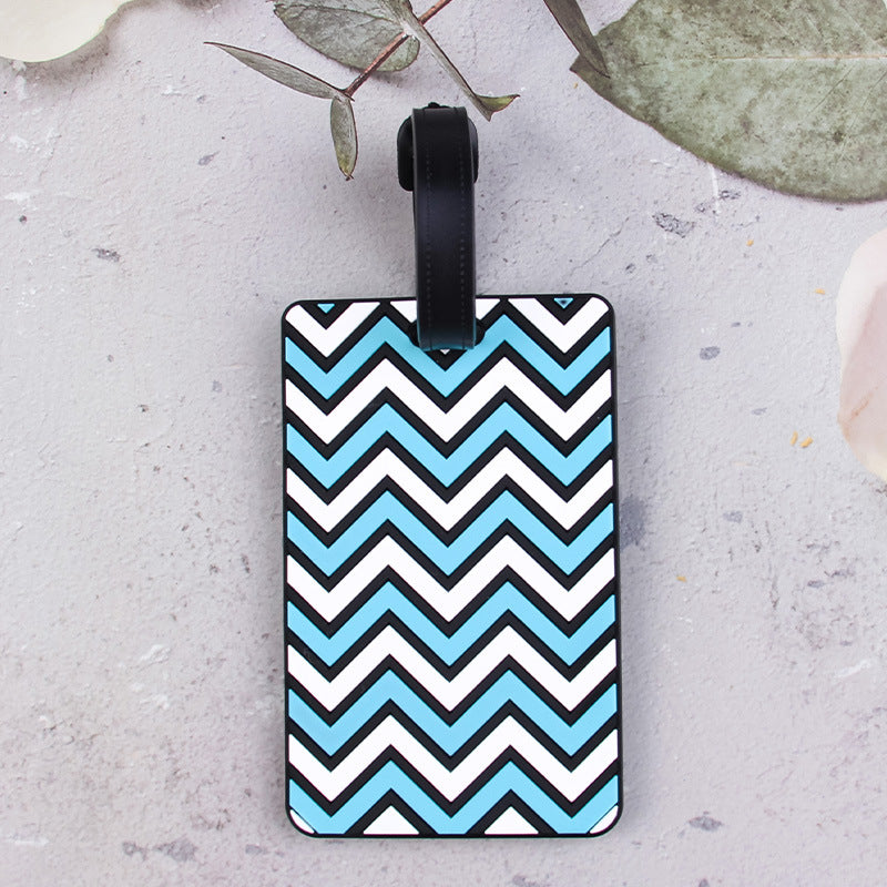 Stylish Chevron Pattern Luggage Tag Bowlift