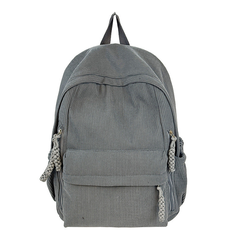 Backpack Made of Durable Ribbed Material Bowlift