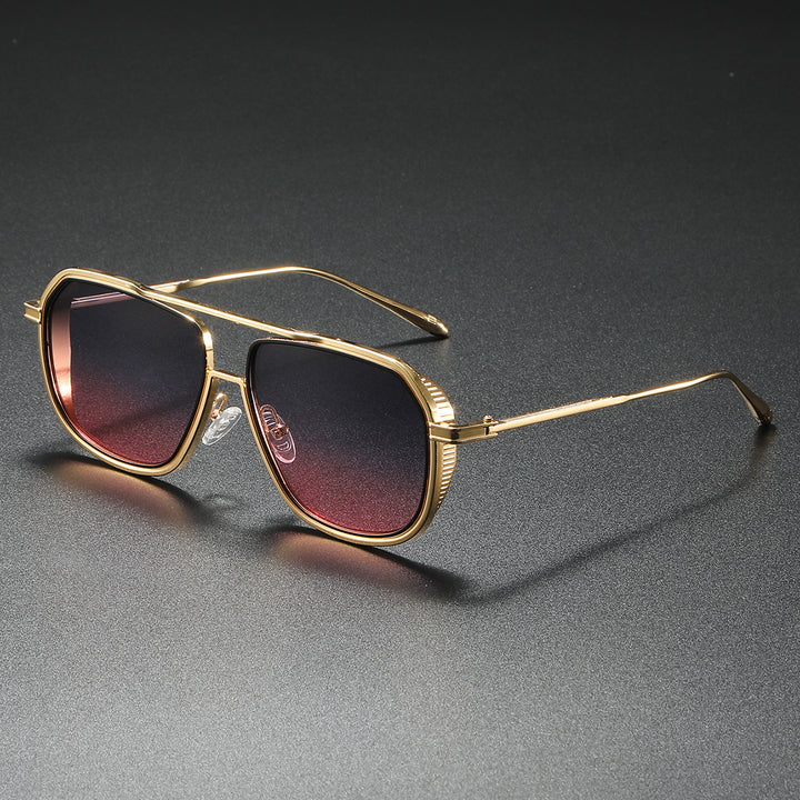 Women's Elegant Sunglasses with Angular Metal Frame Bowlift