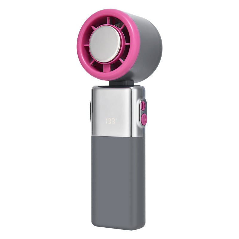 Women's portable hand fan with intelligent digital display Bowlift