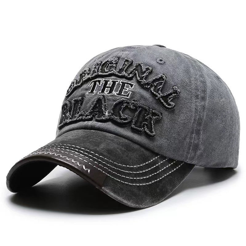 Men's Vintage-Inspired Distressed Cap Bowlift