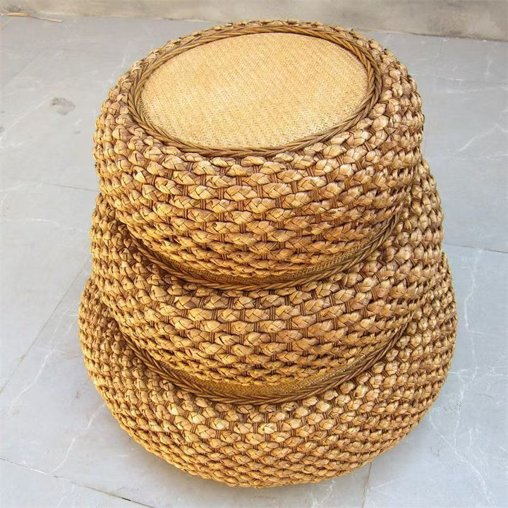 Handcrafted Braided Seat Pouf Bowlift